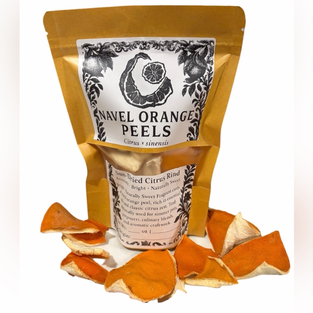 Sun-Dried Navel Orange Peels (Citrus sinensis) – Dried Citrus Rind for Tea Blend